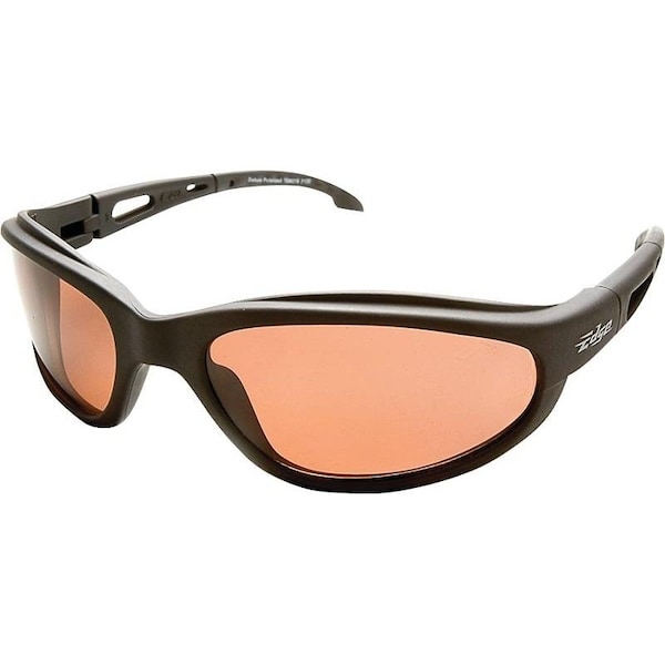 Edge Polarized Safety Glasses, Unisex, Polycarbonate Lens, Full Frame, Nylon Frame, Black Frame